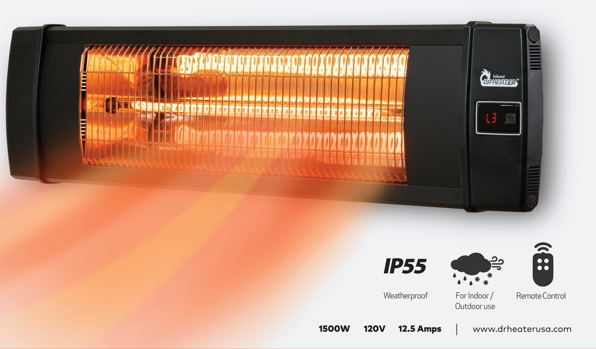 DR INFRARED HEATER DR-338 Carbon Infrared Patio Heater with Tripod, Op