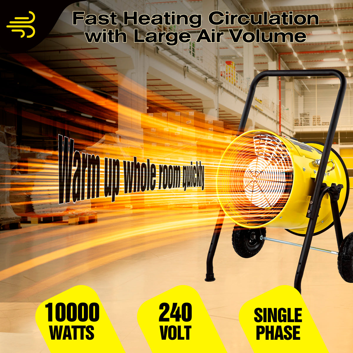 Infrared Heater Salamander Construction 10000-Watt, Single Phase,