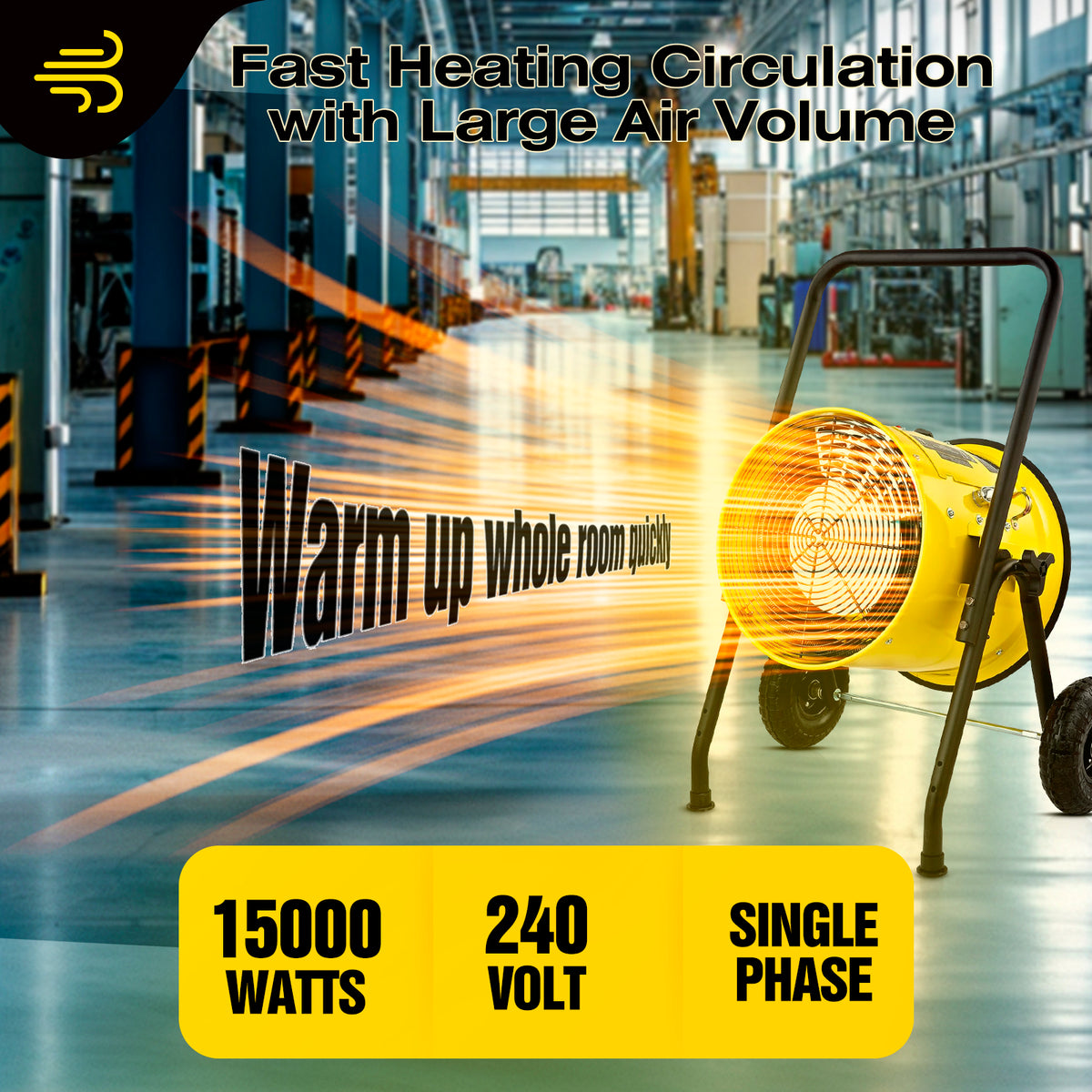 Dr. Infrared Heater Salamander Construction 15000-Watt, Single Phase,