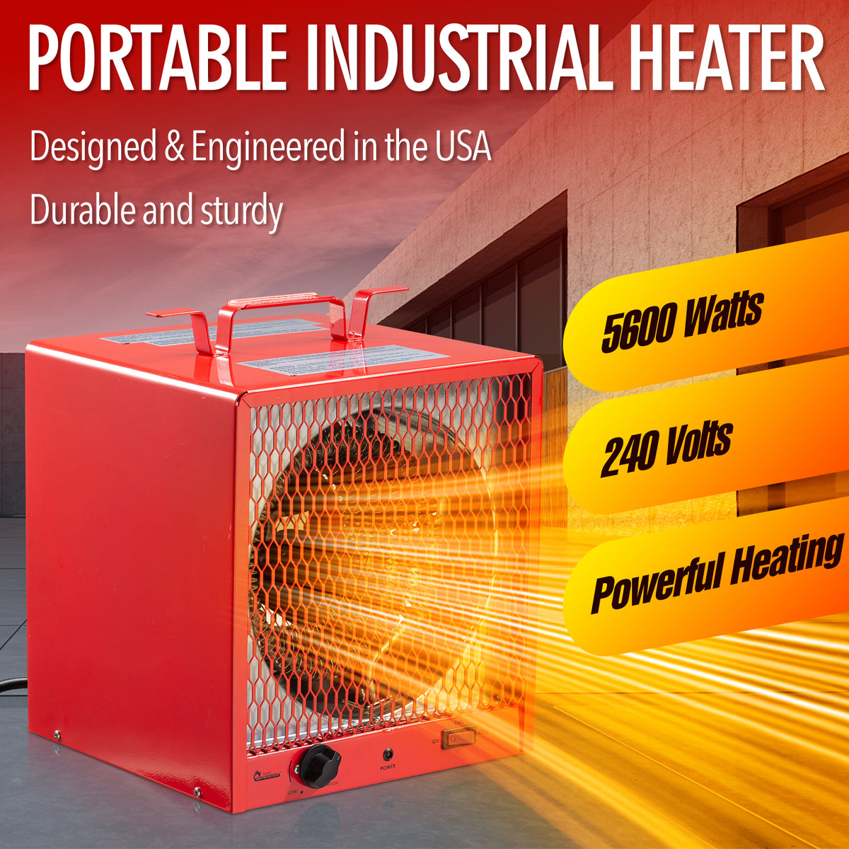 Infrared Heater, DR-988 5600W Portable Industrial Heater
