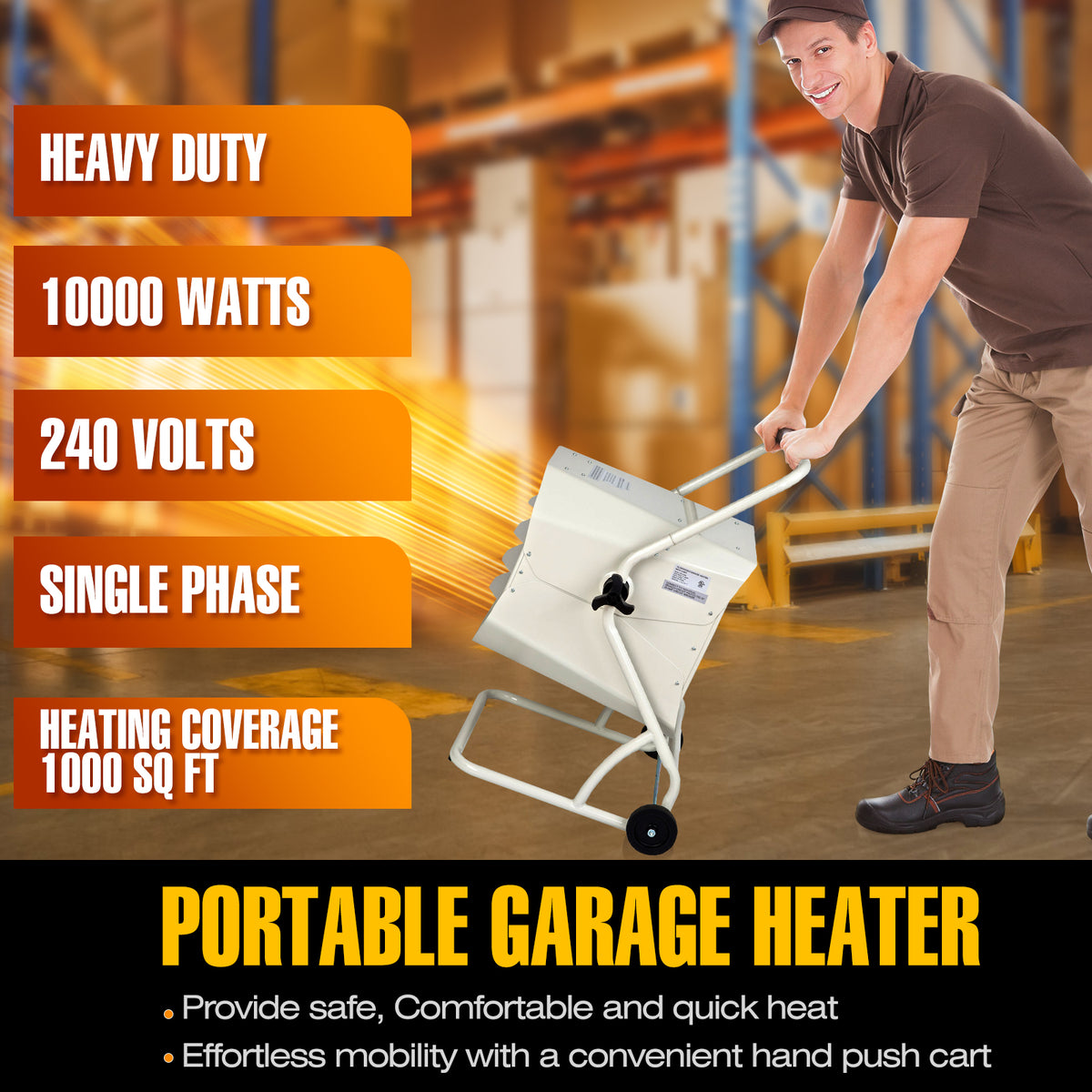 Dr. Infrared Heater DR-910M 10000-Watt 240-Volt Heavy-Duty Hardwired S