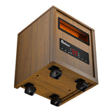 DR-123 - DR. INFRARED HEATER DR-123 Indoor Portable Space Heater with Remote Control, 1500W Dual Heating, 4 Wheels for Mobility, Programmable Timer, Thermostat, Ultra Quiet, Coffee