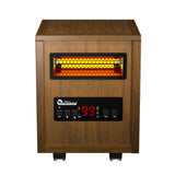 DR-123 - DR. INFRARED HEATER DR-123 Indoor Portable Space Heater with Remote Control, 1500W Dual Heating, 4 Wheels for Mobility, Programmable Timer, Thermostat, Ultra Quiet, Coffee