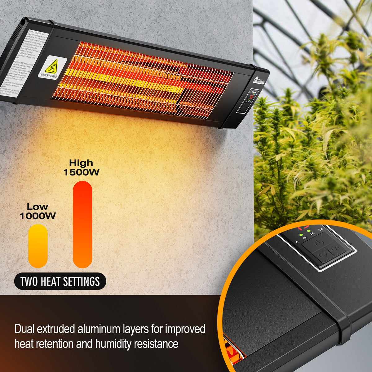 space heater for indoor plants Dr Infrared Heater DR-268 Smart Greenhouse Heater with built in Temper – Dr. Infrared Heater