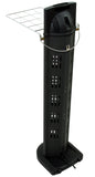 DR-298 - DR. INFRARED HEATER DR-298 Freestanding Portable Infrared Space Heater, 1500W Indoor Outdoor Use, Wall/Ceiling Mountable, Remote Control, 3 Heat Settings, Timer, Tip-Over & Overheat Protection, Black