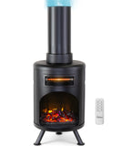 DR-991 - DR. INFRARED HEATER DR-991 Portable Electric Fireplace Space Heater w/ Humidifier & Remote, Infrared Heat, 3D Flame Effect, Timer, Quiet, 1500W, ETL Listed, Freestanding, LED Display