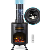 DR-991 - DR. INFRARED HEATER DR-991 Portable Electric Fireplace Space Heater w/ Humidifier & Remote, Infrared Heat, 3D Flame Effect, Timer, Quiet, 1500W, ETL Listed, Freestanding, LED Display