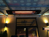 Dr Infrared Heater DR-238 Carbon Infrared Outdoor Heater for Restaurant, Patio, Backyard, Garage, and Decks, Standard, Wall or Ceiling Mount with Remote, 1500-Watt, Black