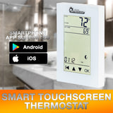 Dr Infrared Heater Electric Radiant Floor Heating Cable Kit with WIFI Thermostat and Installation Monitor, App control