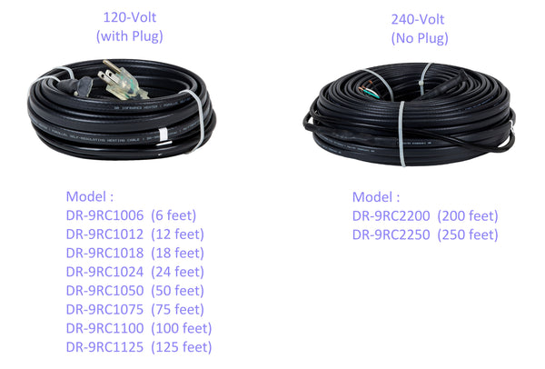 Heater Heating Cables, For Pipes and Roof De-Icing, Self