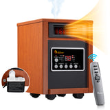 Dr. Infrared Heater DR-998, 1500W, Advanced Dual Heating System with Humidifier and Oscillation Fan and Remote Control