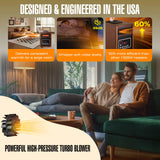 DR-998W - DR. INFRARED HEATER DR-998, 1500W Dual Heating Infrared Space Heater with Humidifier, Oscillation, Remote Control, Thermostat & Safety Protection, Portable with Wheels, Energy Efficient, Walnut