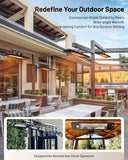 Dr Infrared Heater DR-238 Carbon Infrared Outdoor Heater for Restaurant, Patio, Backyard, Garage, and Decks, Standard, Wall or Ceiling Mount with Remote, 1500-Watt, Black