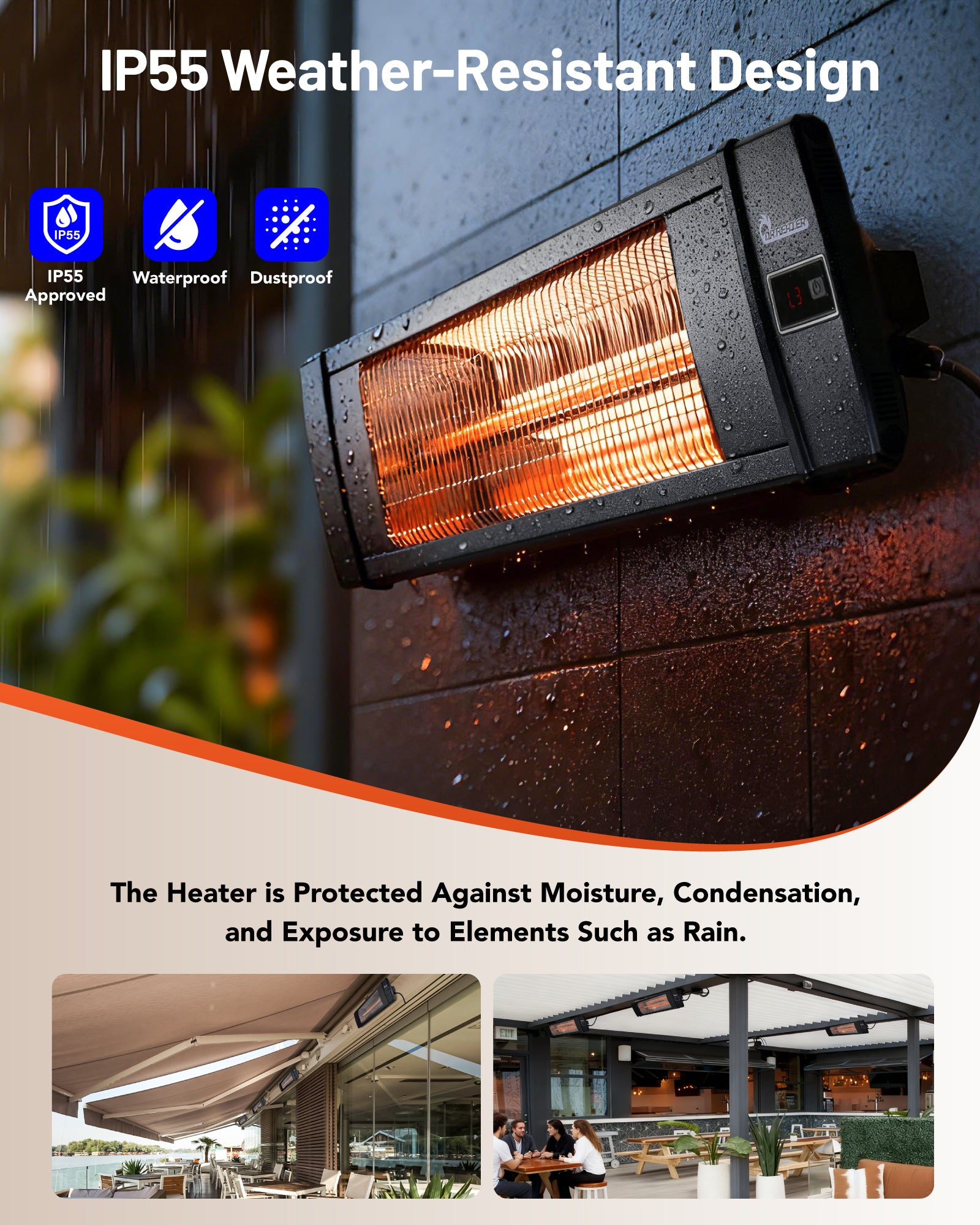 Dr Infrared Heater DR-238 Carbon Infrared Outdoor Heater for