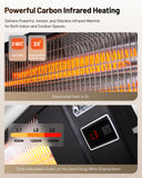 Dr Infrared Heater DR-238 Carbon Infrared Outdoor Heater for Restaurant, Patio, Backyard, Garage, and Decks, Standard, Wall or Ceiling Mount with Remote, 1500-Watt, Black