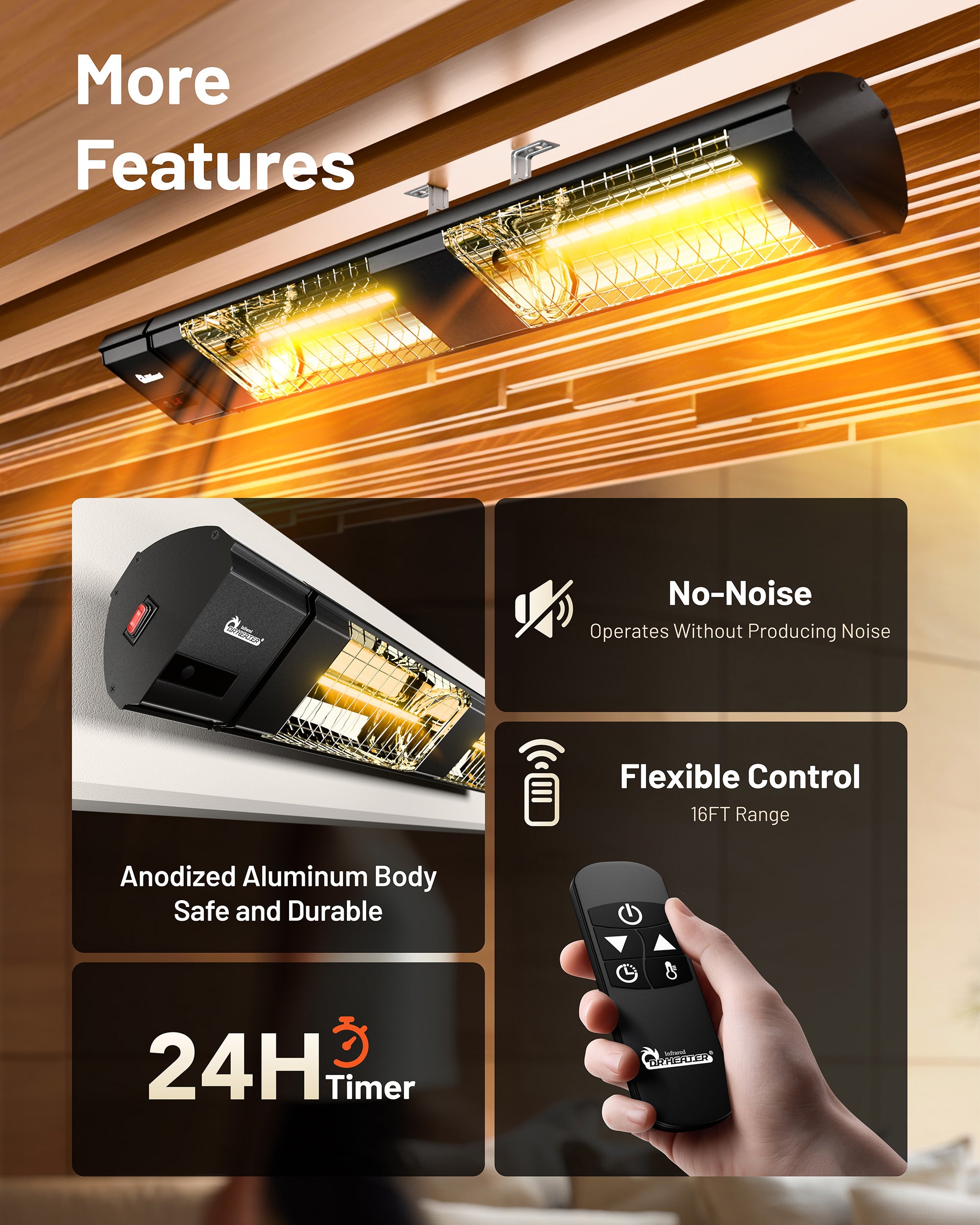 DR-239 - DR. INFRARED HEATER DR-239 3000W Indoor & Outdoor