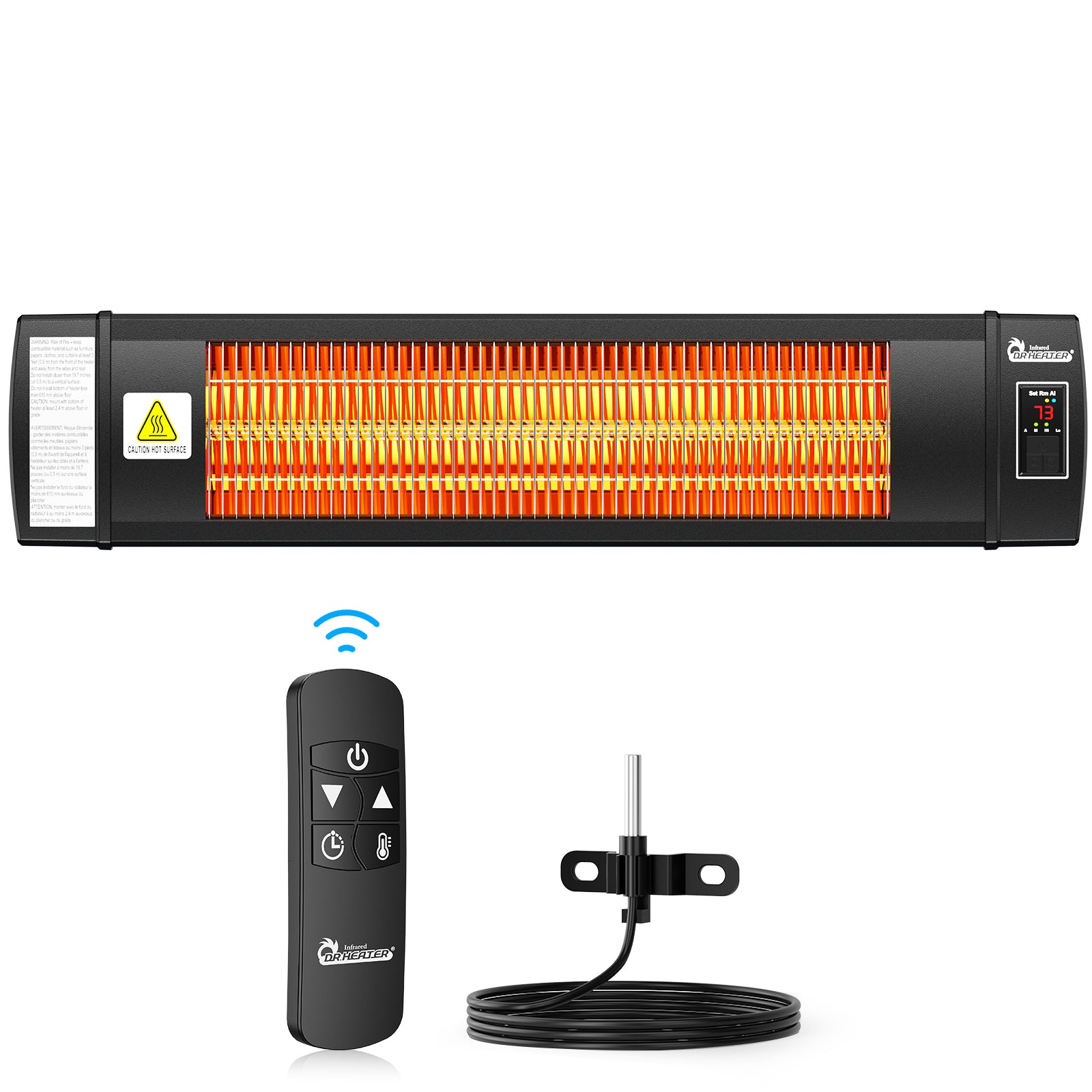 Dr. Infrared Heater DR-368, Indoor/Outdoor 1500W Carbon