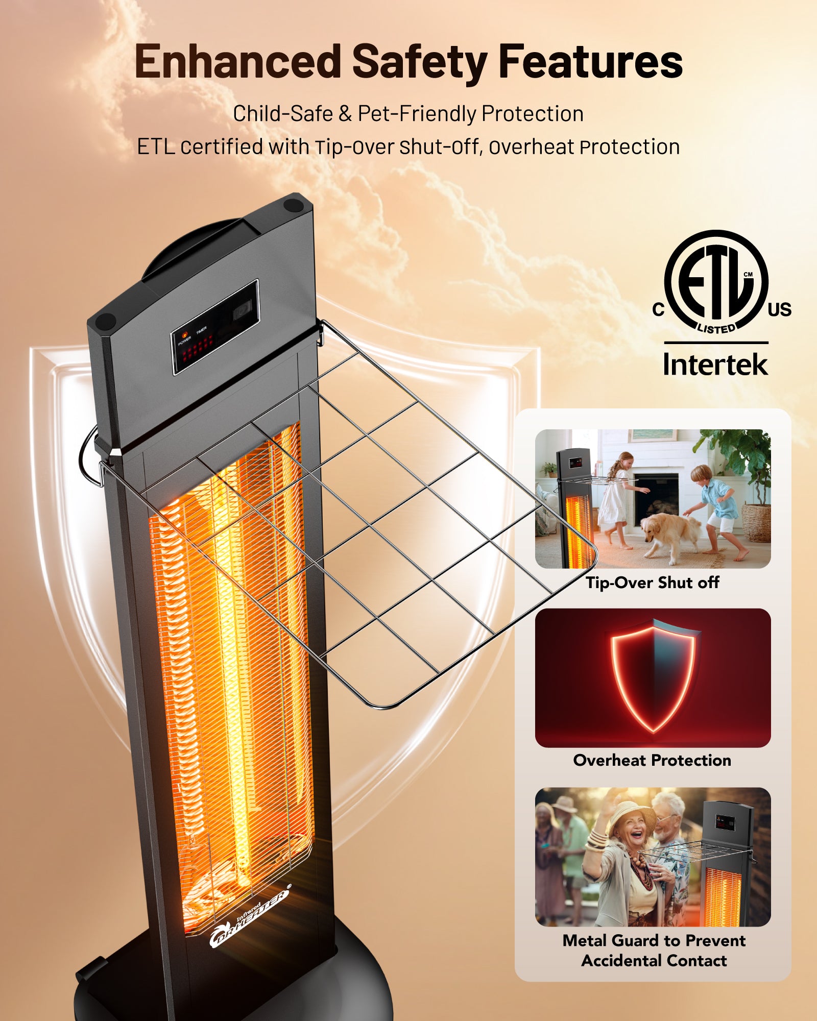 DR-298 - DR. INFRARED HEATER DR-298 Freestanding Portable Infrared