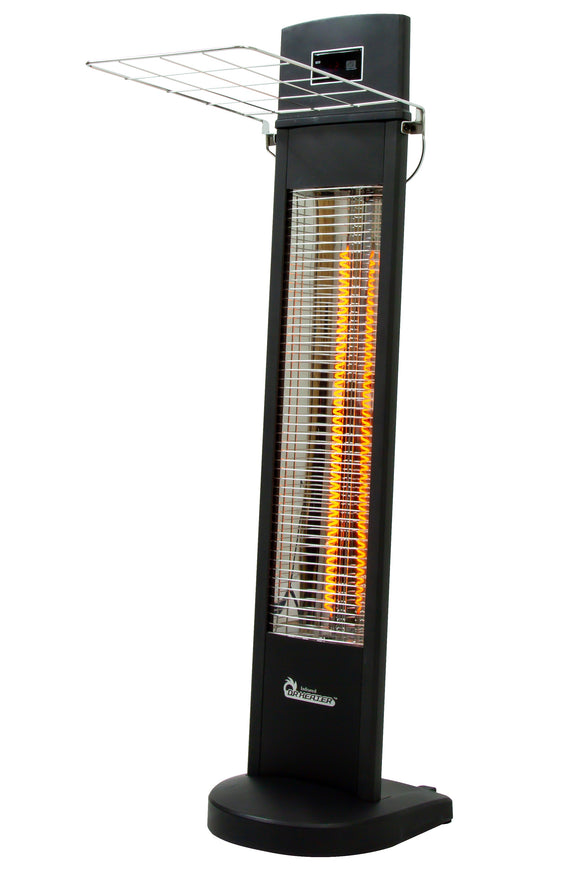 DR-298 : Dr. Heater Portable, Ceiling and Wall-Mount Infrared Heater for Indoor/Outdoor, 1500-Watt, Remote Controlled, Black