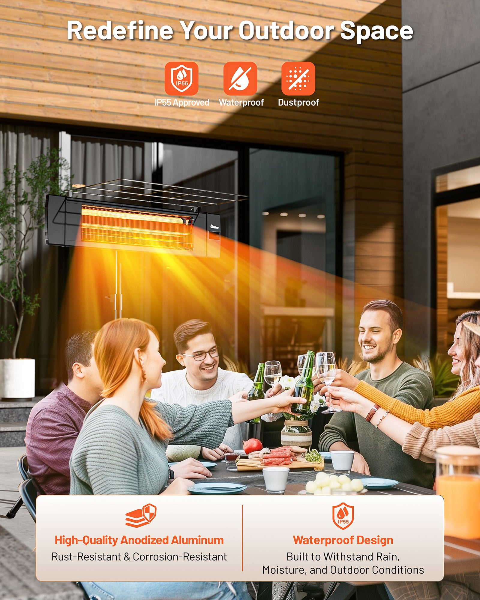 DR INFRARED HEATER DR-338 Carbon Infrared Patio Heater with Tripod