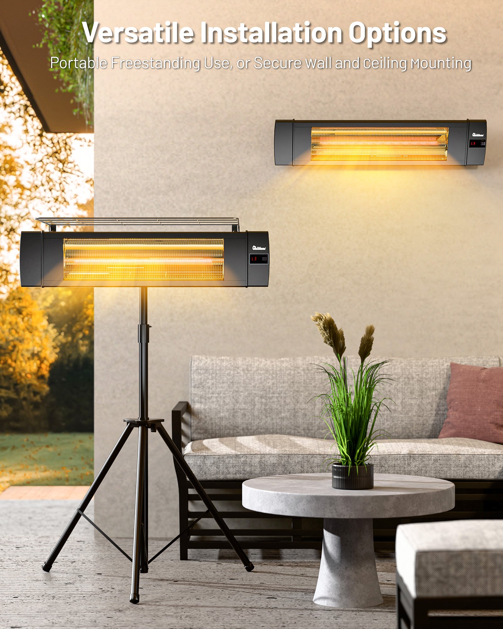 DR INFRARED HEATER DR-338 Carbon Infrared Patio Heater with Tripod