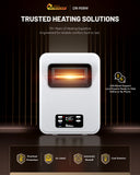 DR-908W - Infrared Heater with WiFi - Wall Heater - Electric Heaters for Indoor Use, Bedroom, Small Room,- Energy Saving 1500 Watt PTC Quartz Heater - Wall Mounted Radiant Heater