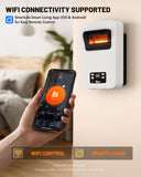DR-908W - Infrared Heater with WiFi - Wall Heater - Electric Heaters for Indoor Use, Bedroom, Small Room,- Energy Saving 1500 Watt PTC Quartz Heater - Wall Mounted Radiant Heater