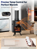 DR-991 - DR. INFRARED HEATER DR-991 Portable Electric Fireplace Space Heater w/ Humidifier & Remote, Infrared Heat, 3D Flame Effect, Timer, Quiet, 1500W, ETL Listed, Freestanding, LED Display