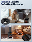 DR-991 - DR. INFRARED HEATER DR-991 Portable Electric Fireplace Space Heater w/ Humidifier & Remote, Infrared Heat, 3D Flame Effect, Timer, Quiet, 1500W, ETL Listed, Freestanding, LED Display