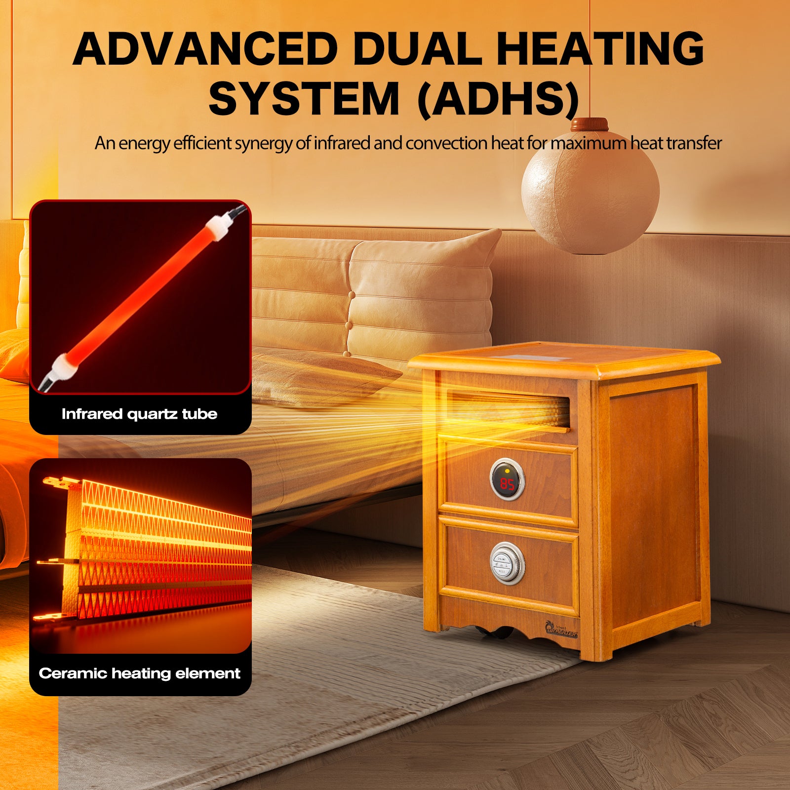 Dr Infrared Heater DR-999 Portable Infrared Space Heater with