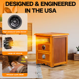 Dr Infrared Heater DR-999 Portable Infrared Space Heater with Nightstand Design, Furniture-Grade Cabinet, 1500W