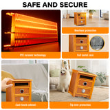 Dr Infrared Heater DR-999 Portable Infrared Space Heater with Nightstand Design, Furniture-Grade Cabinet, 1500W