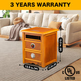 Dr Infrared Heater DR-999 Portable Infrared Space Heater with Nightstand Design, Furniture-Grade Cabinet, 1500W