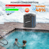 DR. Infrared Heater DR-1400HP Full DC Inverter 140,000 BTU Pool Heat Pump for In-Ground and Above-Ground Swimming Pools, WiFi Smart Control via APP