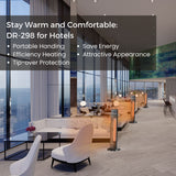 DR-298 - DR. INFRARED HEATER DR-298 Freestanding Portable Infrared Space Heater, 1500W Indoor Outdoor Use, Wall/Ceiling Mountable, Remote Control, 3 Heat Settings, Timer, Tip-Over & Overheat Protection, Black