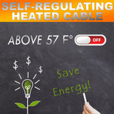 Dr. Heater Heating Cables, For Pipes and Roof De-Icing, Self-Regulating with Built-in Thermostat