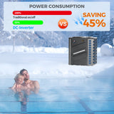 DR. Infrared Heater DR-1100HP Full DC Inverter 110,000 BTU Pool Heat Pump for In-Ground and Above-Ground Swimming Pools, WiFi Smart Control via APP