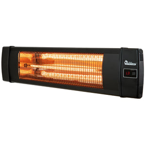 Dr Infrared Heater DR-238 Carbon Infrared Outdoor Heater for Restaurant, Patio, Backyard, Garage, and Decks, Standard, Wall or Ceiling Mount with Remote, 1500-Watt, Black